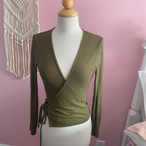 Olive Green American Apparel Top